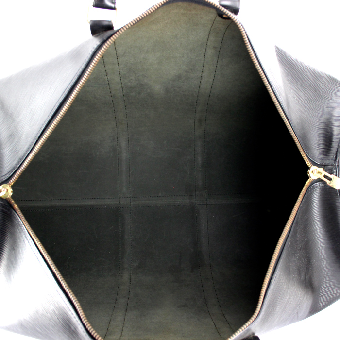 Borsa da viaggio Keepall 60 cm in pelle Epi nera - Detail D2