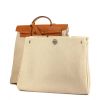 Hermes Herbag handbag in beige canvas and natural leather - Detail D3 thumbnail