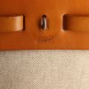Hermes Herbag handbag in beige canvas and natural leather - Detail D5 thumbnail