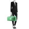 Louis Vuitton Keepall 50 cm travel bag in green epi leather - Detail D1 thumbnail