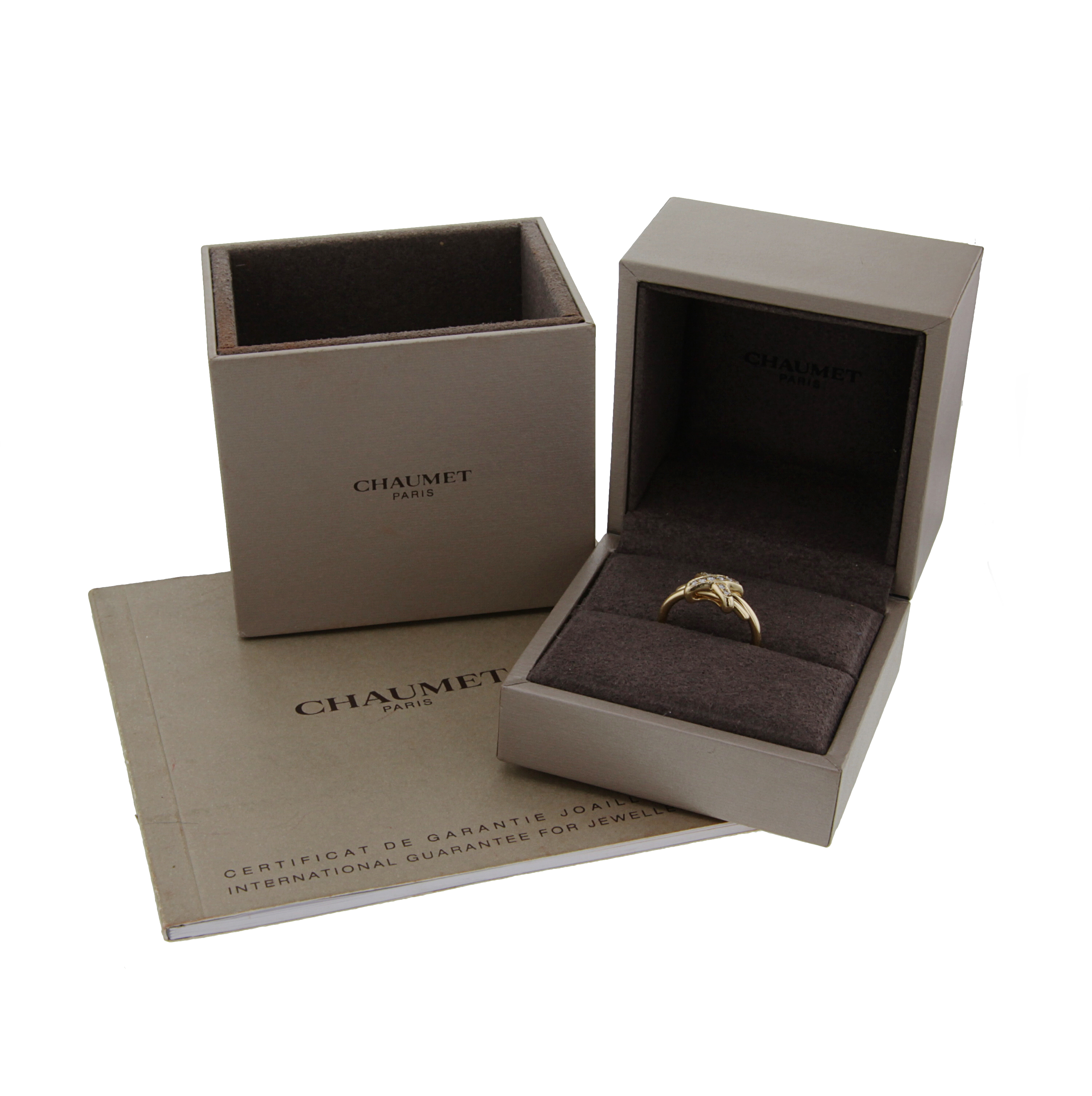 Anello Chaumet Premiers Liens in oro giallo e diamanti - Detail D2