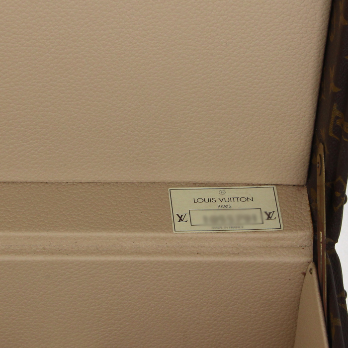 Valise en toile monogram et cuir naturel - Detail D3