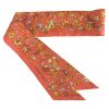 Hermes Twilly scarf in orange canvas - 00pp thumbnail