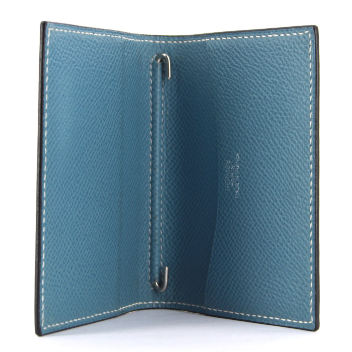 Porta agenda in pelle Epsom blu - Detail D2