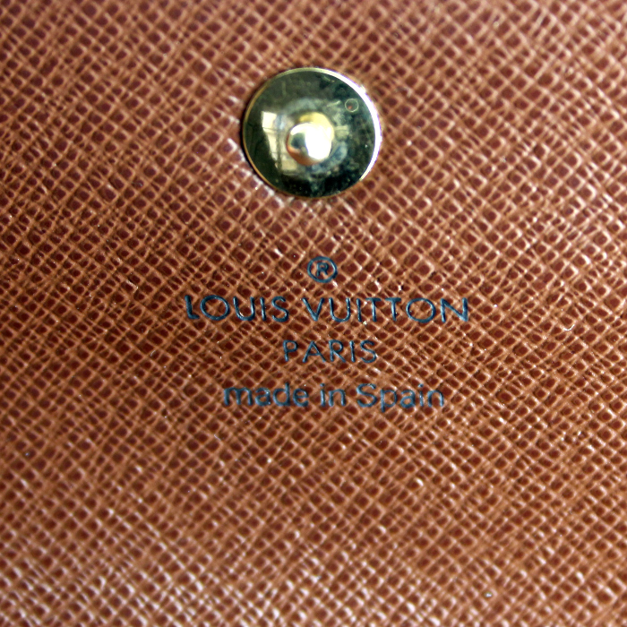 Billetera Louis Vuitton Alexandra en lona Monogram y cuero marrón - Detail D3