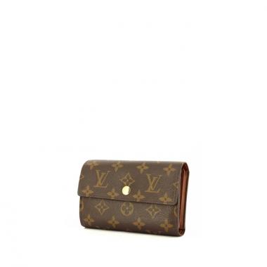 Billetera Louis Vuitton Alexandra en lona Monogram y cuero marrón