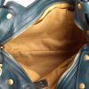 Salvatore Ferragamo handbag in turquoise two tones leather - Detail D2 thumbnail
