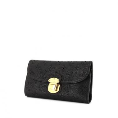Portefeuille Louis Vuitton en cuir Mahina noir