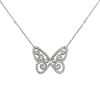 Messika Butterfly large model necklace in white gold and diamonds - 00pp thumbnail