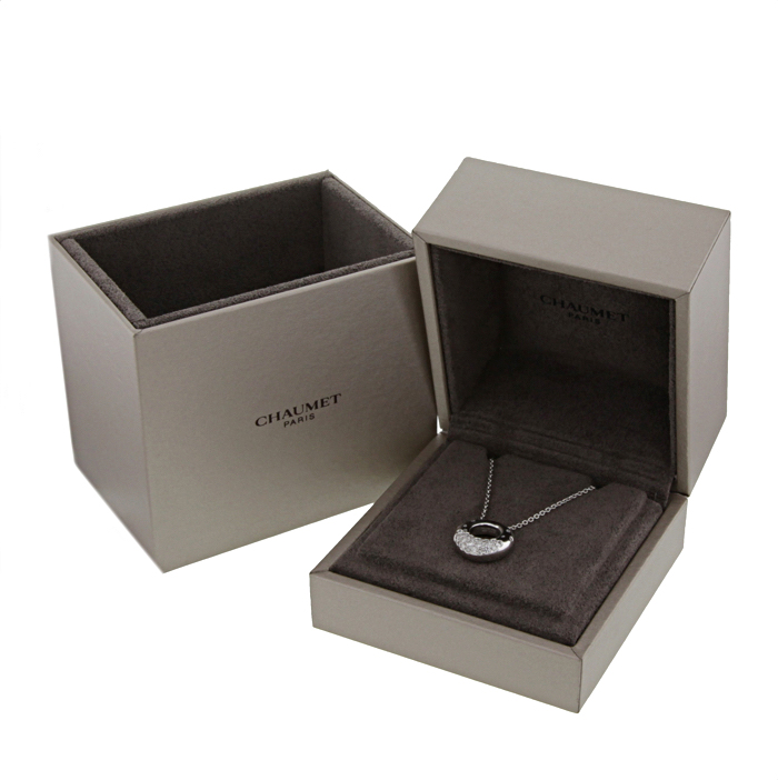 Collier Chaumet Anneau en or blanc et diamants - Detail D2