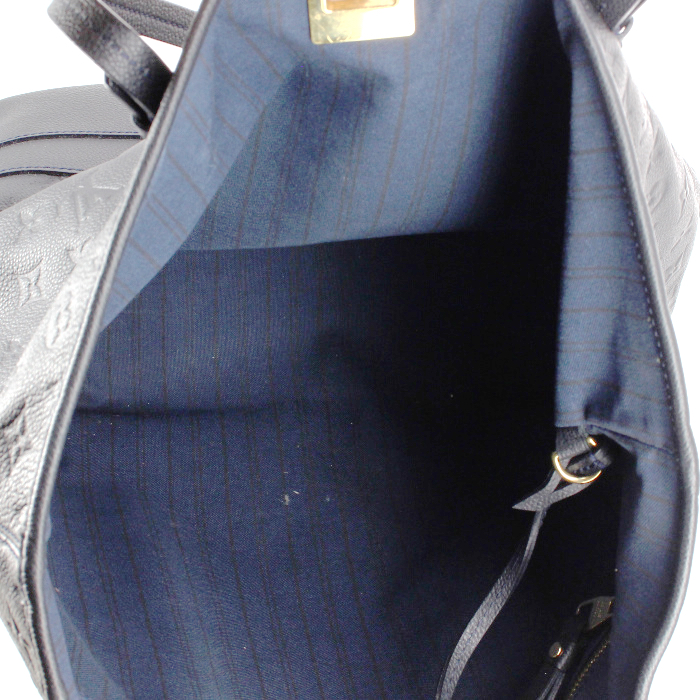 Borsa modello grande in pelle monogram blu scuro - Detail D2