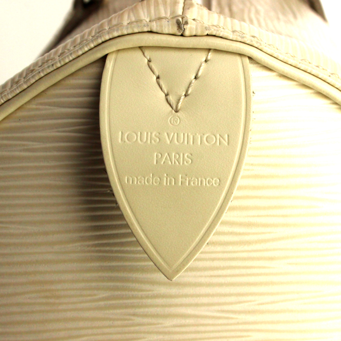 Louis Vuitton Speedy 30 handbag in beige epi leather - Detail D3