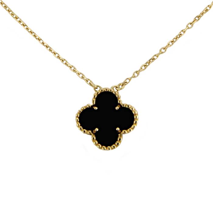 Van Cleef & Arpels Vintage Alhambra Pendant Necklace Guilloche 18K Whi –  Madison Avenue Couture