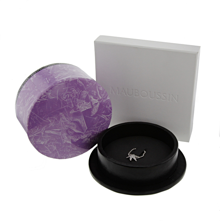 Sortija flexible Mauboussin en oro blanco y diamantes - Detail D2