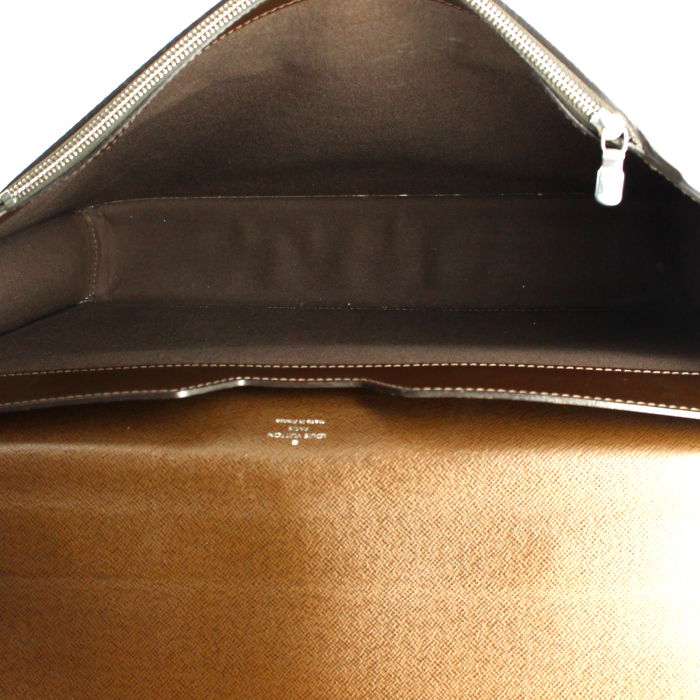 Borsa portadocumenti in pelle taiga marrone - Detail D2