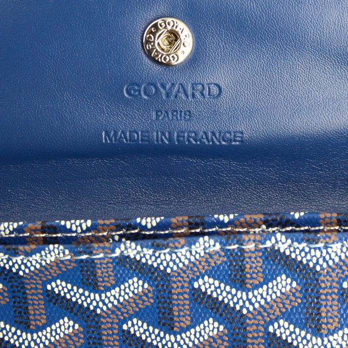 Shopping bag in monogram canvas and blue leather - Detail D3