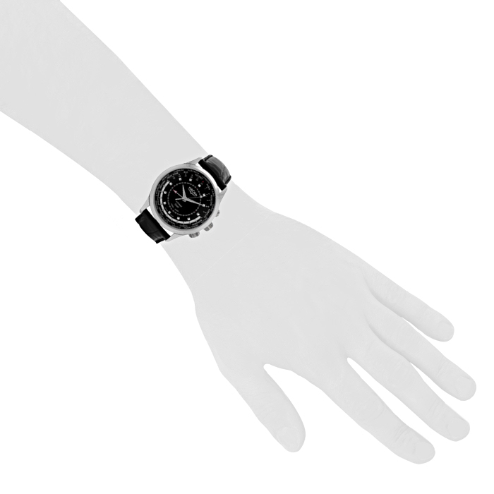 Montre Vulcain Aviator GMT en acier Ref 100135.220 Vers  2011 - Detail D1