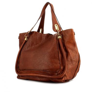 Sac à main Chloé Paraty grand modèle en cuir marron