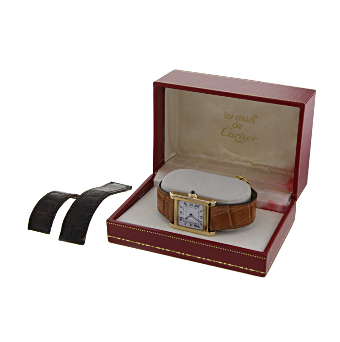 Montre Cartier Tank Louis Cartier en or jaune Vers 1950 - Detail D2
