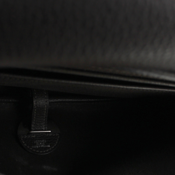 Bolso de mano Hermes Colorado en lona y cuero marrón - Detail D3