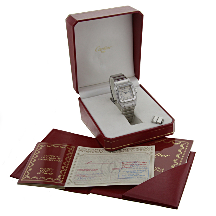 Cartier Santos Galbée watch in stainless steel Ref:  Santos De Cartier-Galbée Circa  2000 - Detail D2