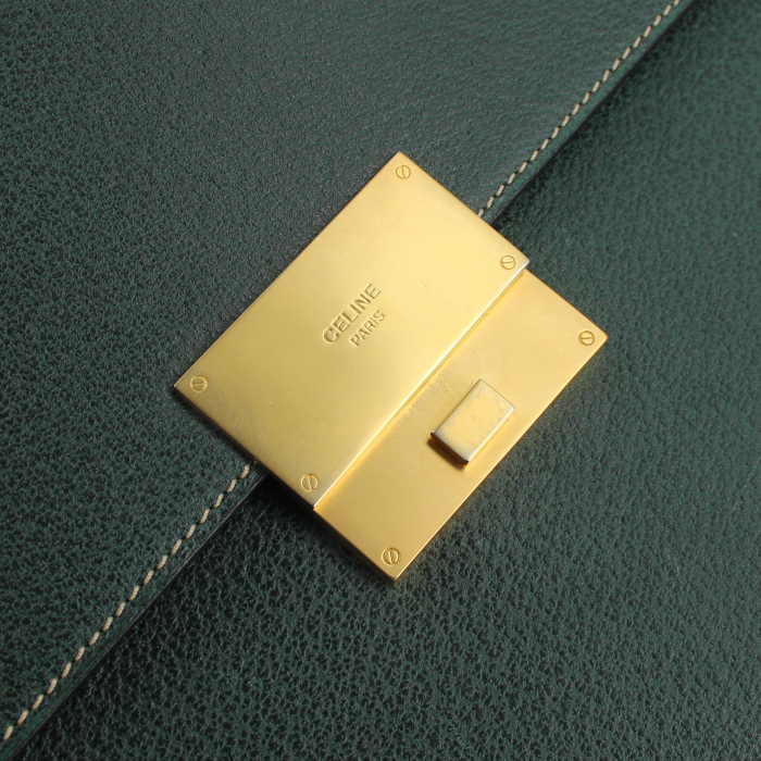 Borsa portadocumenti in pelle verde - Detail D4