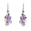 Chanel Mademoiselle pendants earrings in white gold,  amethyst and quartz and in pearl - 00pp thumbnail
