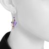 Chanel Mademoiselle pendants earrings in white gold,  amethyst and quartz and in pearl - Detail D1 thumbnail