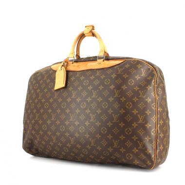 Borsa da viaggio Alize in tela monogram cerata e pelle naturale