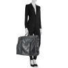Dior Christian Dior Bagage clothes-hangers in black leather - Detail D2 thumbnail