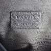 Lanvin handbag in leather and black canvas - Detail D4 thumbnail