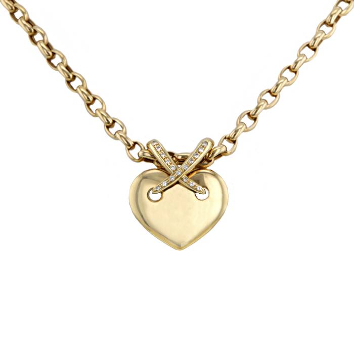 Collar Chaumet Lien modelo grande en oro amarillo y diamantes