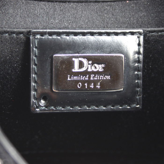 Bolso de mano Dior en ante negro - Detail D3