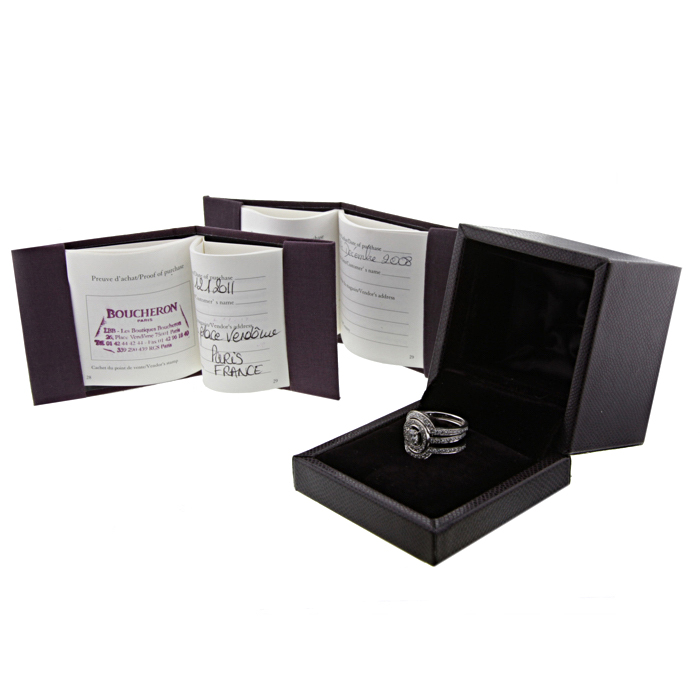 Bague trois corps Boucheron Ava en or blanc et diamants - Detail D2