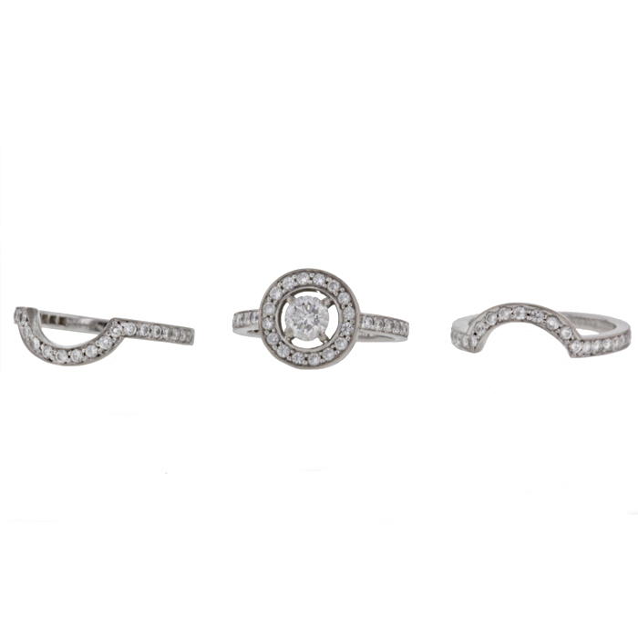 Boucheron Ava triple ring in white gold and diamonds - Detail D3
