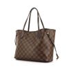 Louis Vuitton Neverfull small model shopping bag in damier canvas and brown leather - 00pp thumbnail