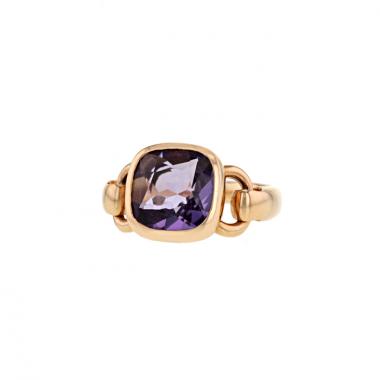 Anello Poiray Indrani modello piccolo in oro rosa e ametista