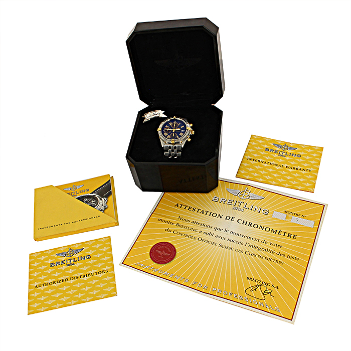 Orologio Breitling Crosswind in oro e acciaio Ref :  B13355 Circa  2000