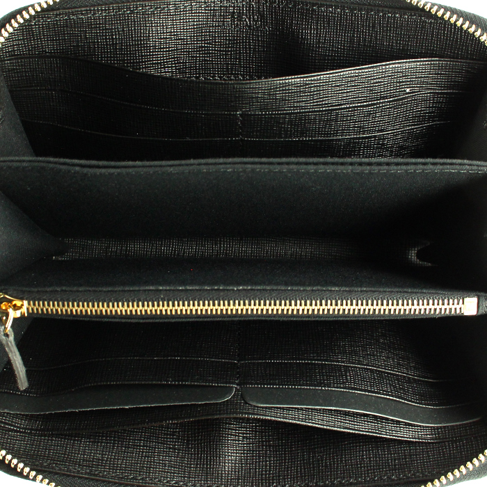 Billetera Fendi en cuero negro - Detail D2