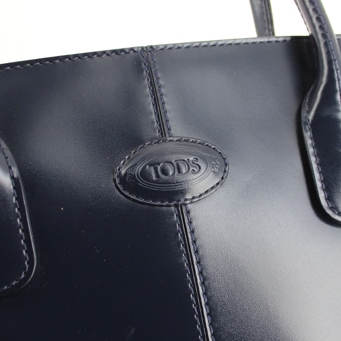Sac à main Tod's en cuir bleu - Detail D4