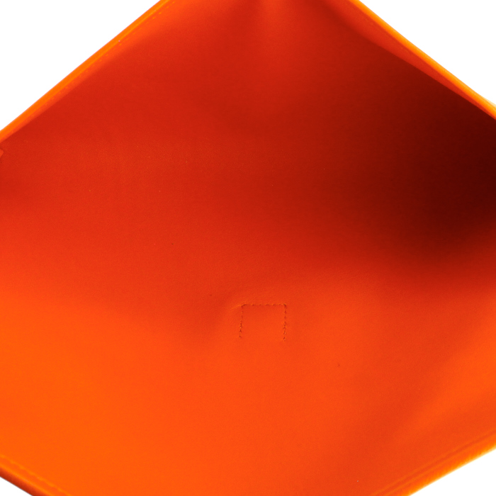Hermes Jige large model pouch in orange Swift leather - Detail D2