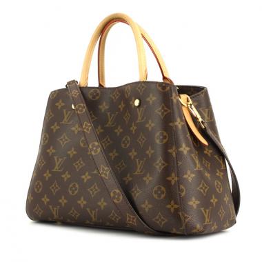 Borsa Louis Vuitton Montaigne in tela monogram e pelle naturale