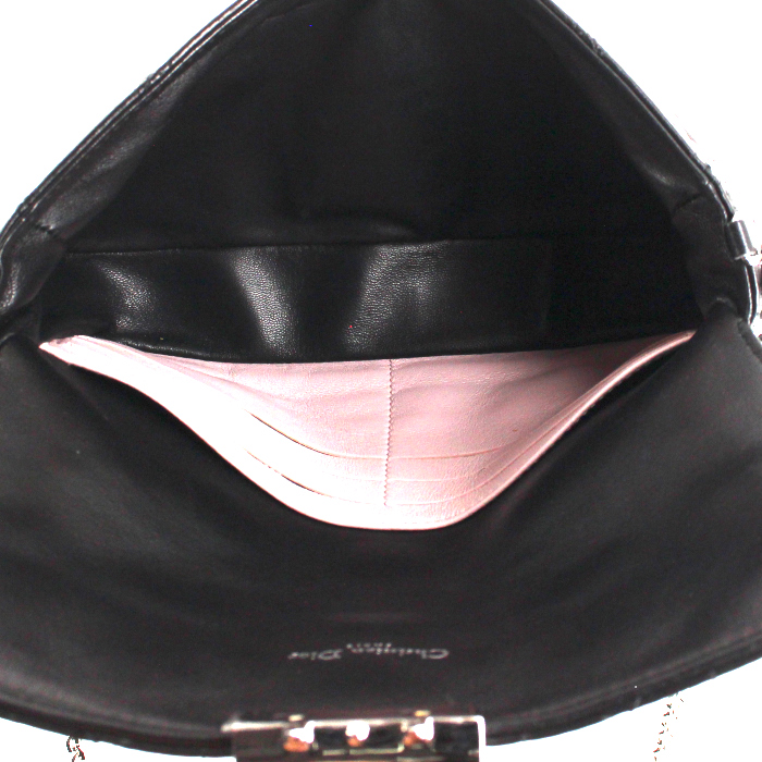 Sac à main Dior en cuir cannage noir - Detail D2