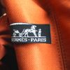 Hermes travel bag in canvas and orange leather - Detail D3 thumbnail
