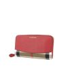 Burberry wallet in red leather and Haymarket canvas - 00pp thumbnail