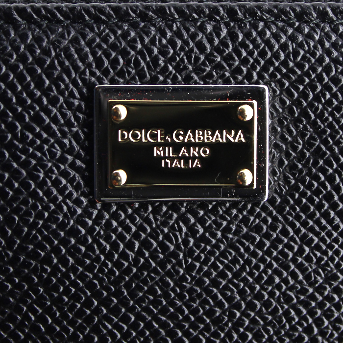 Billetera Dolce & Gabbana en cuero negro - Detail D4