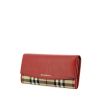 Burberry wallet in red leather and Haymarket canvas - 00pp thumbnail