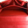 Portefeuille Burberry en cuir rouge et toile Haymarket - Detail D2 thumbnail