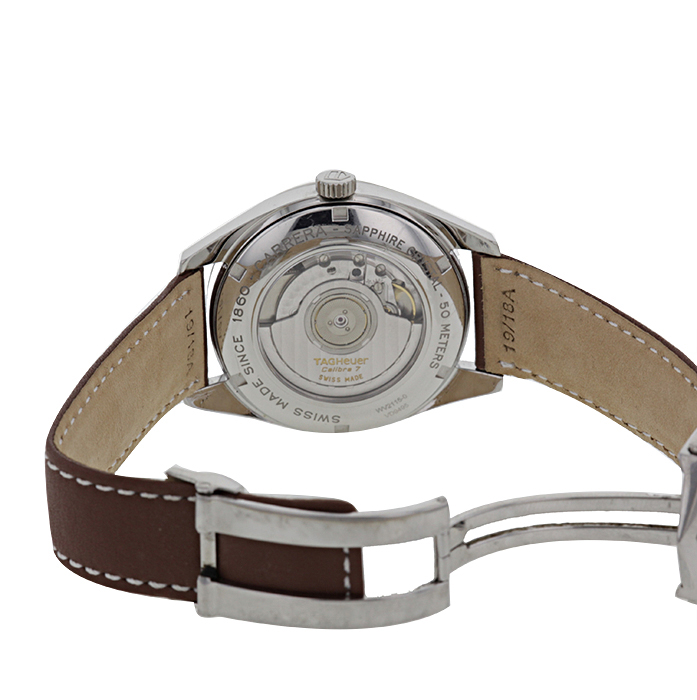 TAG Heuer Carrera Automatic Twin-Time watch in stainless steel Circa 2000 - Detail D3