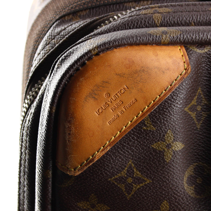 Louis Vuitton Satellite suitcase in monogram canvas and natural leather - Detail D3